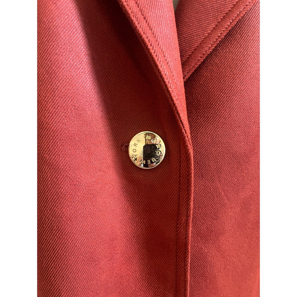 Andrew Marc New York Jacket Faux Suede Burnt Orange Rust Midi Coat Women Size XL - Picture 3 of 7